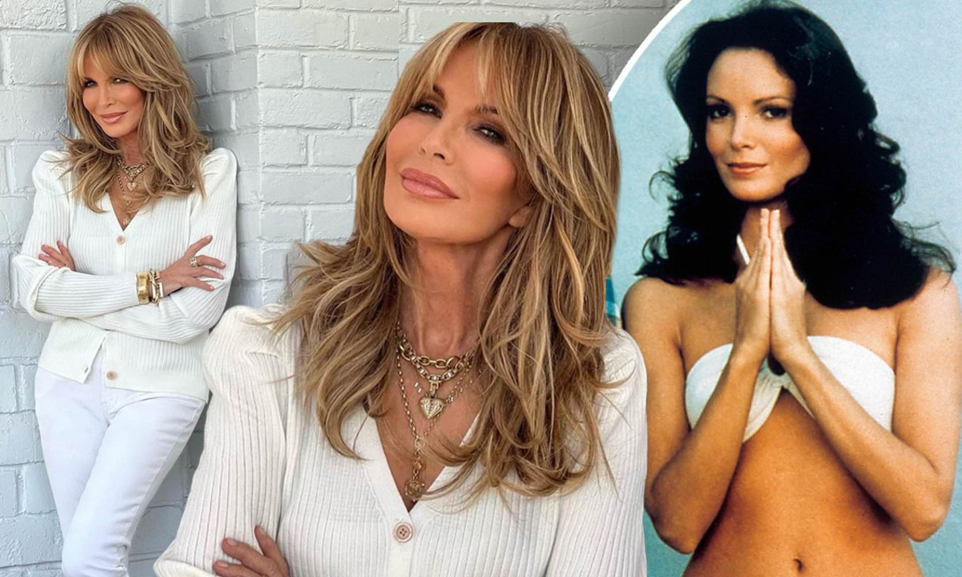 Veteran of Charlie’s Angels Jaclyn Smith, 77, poses in a winter white dress she created for Nordstrom Rack and appears as youthful as she did in her 20s