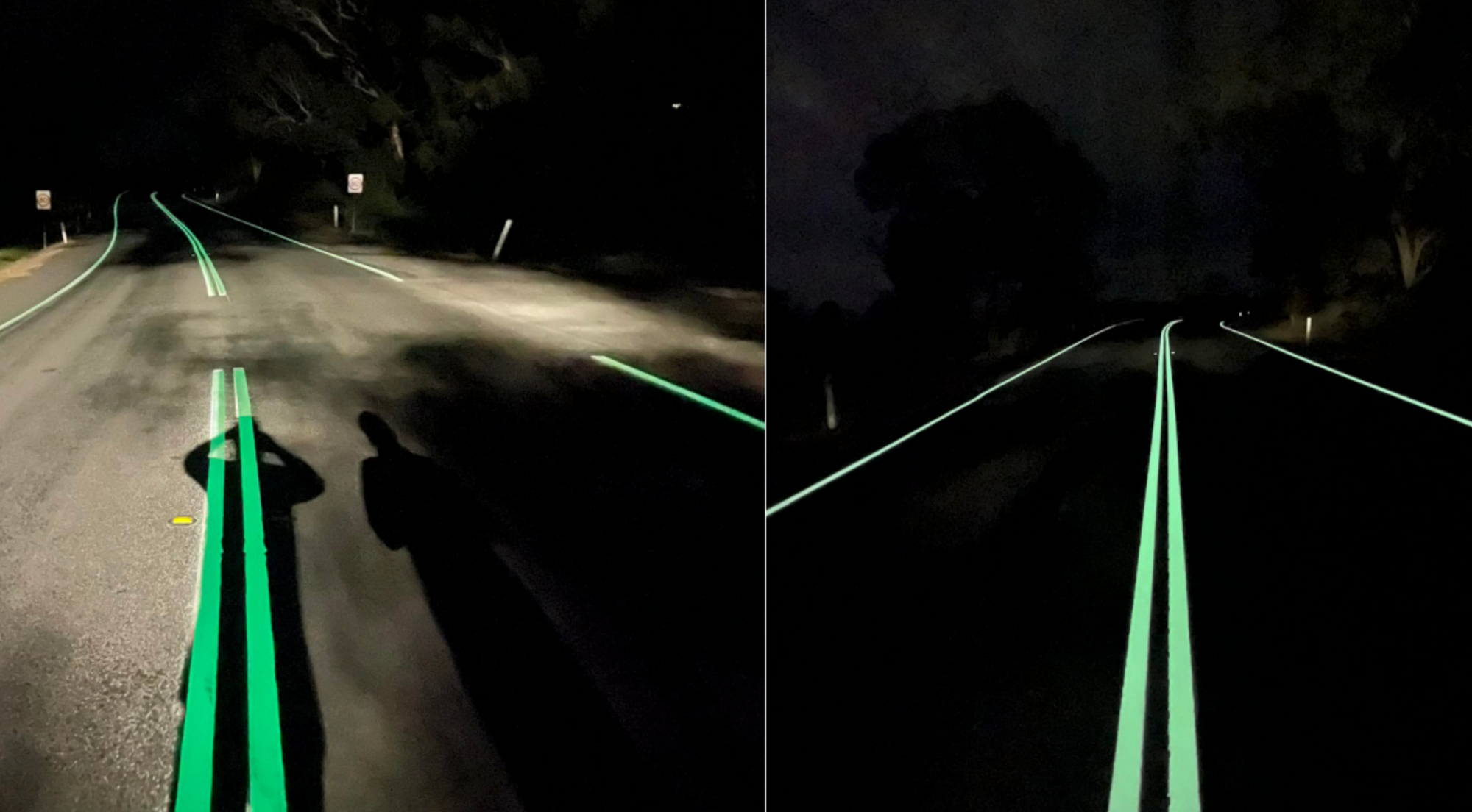 Australia Is Testing Out Glow The-dark Highway Markings Make Night Time Driving Safer