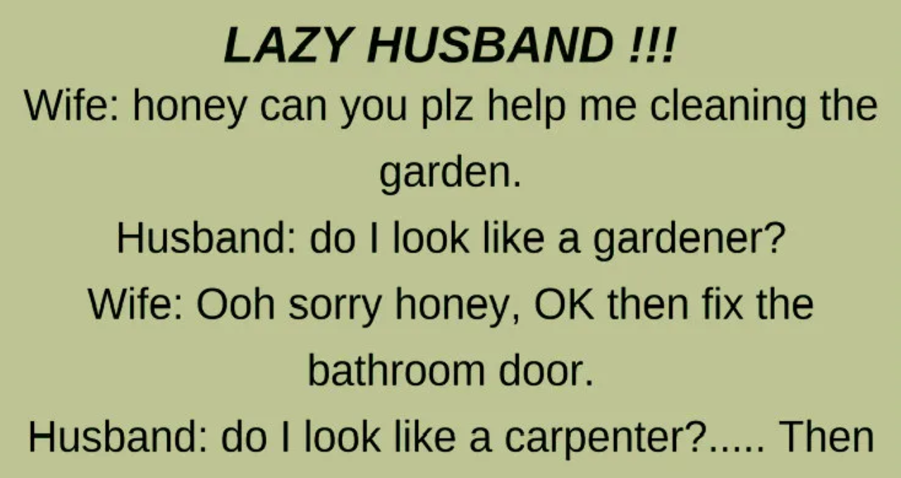 LAZY HUSBAND !!! (FUNNY STORY)