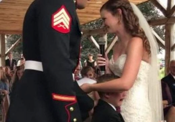 She married a soldier who had a four-year-old child. The ceremony went smoothly until the moment the child approached the bride.